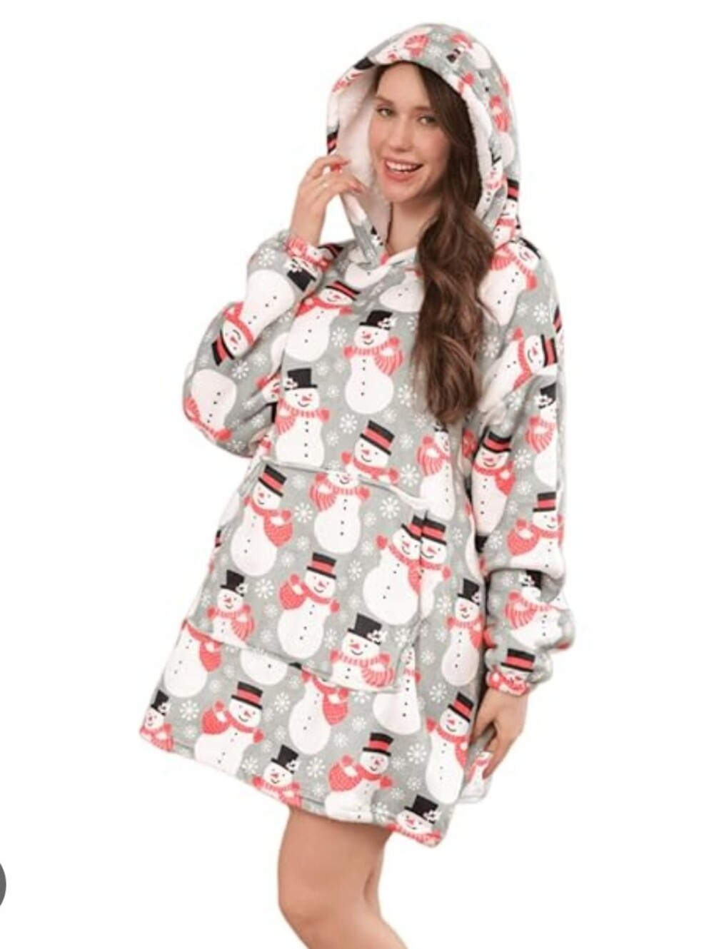 Wearable Blanket Christmas Themed Snowman OS
